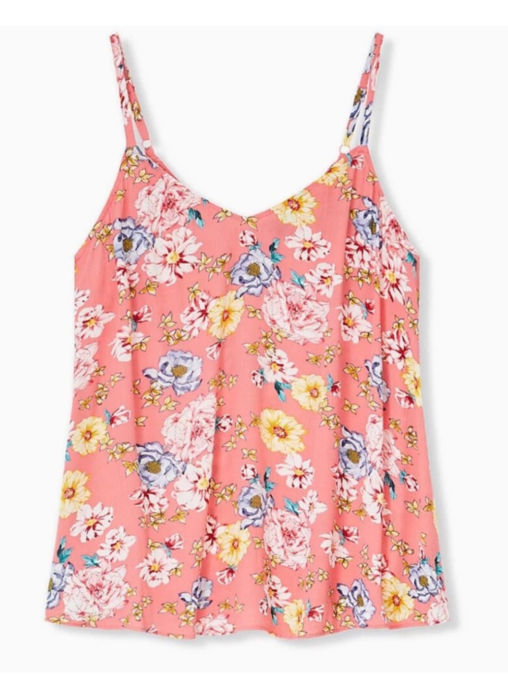TORRID SOPHIE CORAL FLORAL GAUZE SWING CAMI NWT sz 1
